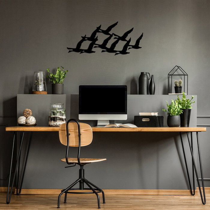 Wallity Migrant Birds Escultura de Pared de Metal Negra Wallity Migrant Birds Escultura de Pared de Metal Negra